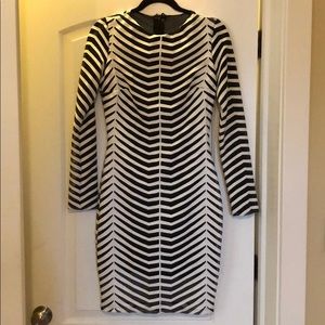 Akira Black Label Striped Dress Small